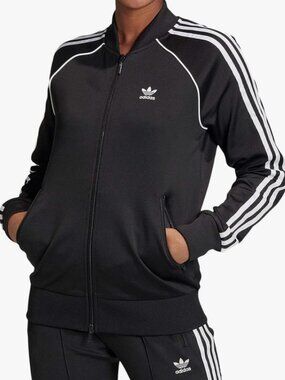 NWOT Adidas Originals SST Primeblue Full Zip Track‎ Jacket Black Wmn's S